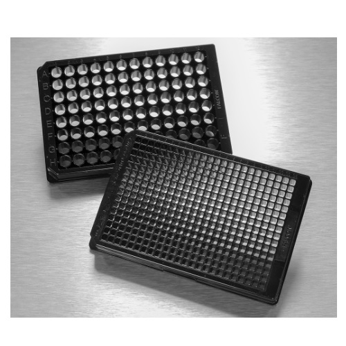 Falcon® 96-well Black/Clear Flat Bottom TC-treated Imaging Microplate with Lid