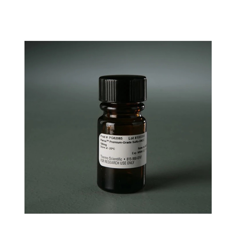 Thermo Scientific™ Pierce™ Premium Grade Sulfo-SMCC (sulfosuccinimidyl 4-(N-maleimidomethyl)cyclohexane-1-carboxylate), 100 mg