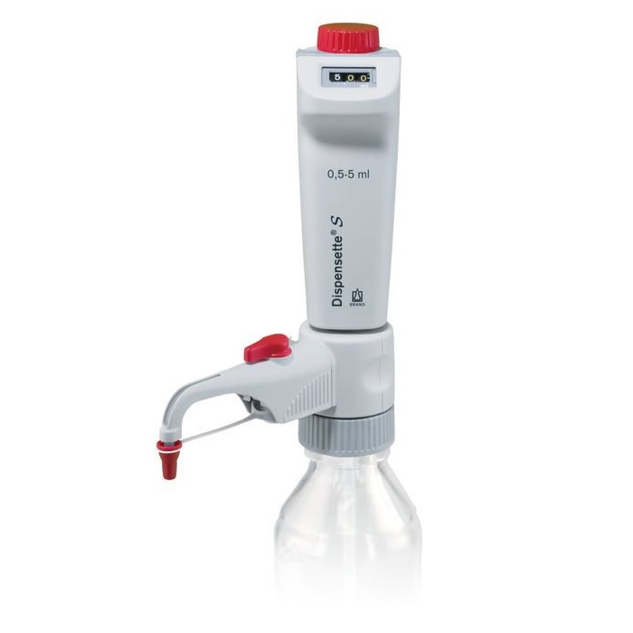 Bottle-top Dispensers Dispensette® S, Digital, DE-M, 0.5 ml - 5 ml, With Recirculation Valve