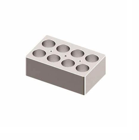 D-Lab Heating block, used for 50 mL tubes, 8 holes