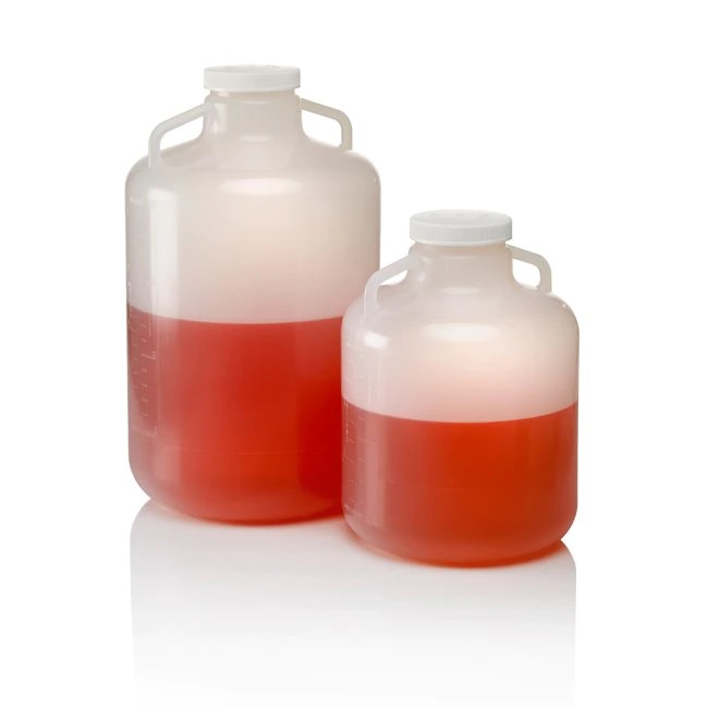 Nalgene™ Polypropylene, Wide-Mouth Carboy with Handle, 10 L, Each