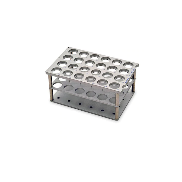 epMotion® Rack for single test tubes, for presenting Eppendorf reaction vessels, glass or plastic tubes, not temperable, Ø 13 mm × 100 mm max. length