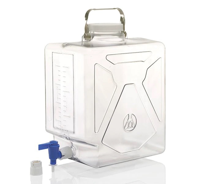 Nalgene™ Rectangular Polycarbonate Clearboy™ Carboy with Spigot, 20 L, Each