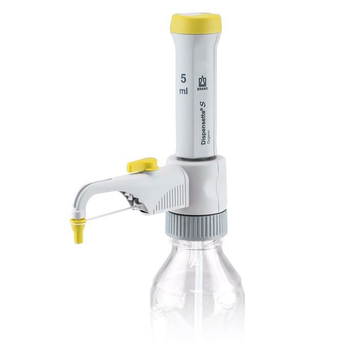 Bottle-top Dispensers Dispensette® S Organic, Fixed-volume, DE-M, 5 ml, With Recirculation Valve