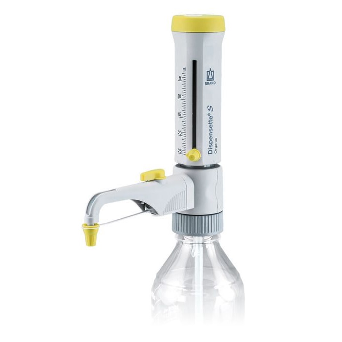 Bottle-top Dispensers Dispensette® S Organic, Analog-adjustable, DE-M, 2.5 ml - 25 ml, With Recirculation Valve