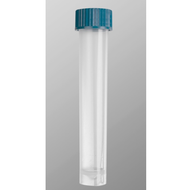 Axygen® 10 mL Self Standing Screw Cap Transport Tube with Blue Cap, Clear, Nonsterile