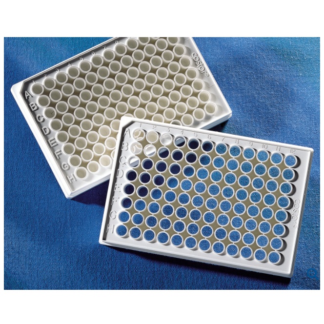 Corning® 96-well White/Clear Flat Bottom Polystyrene NBS Microplate, without Lid, Nonsterile