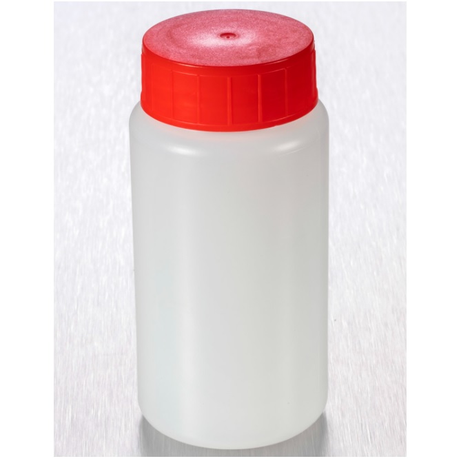 Corning® Gosselin™ Round HDPE Bottle, 150 mL, 37 mm Red Cap, Assembled, Sterile