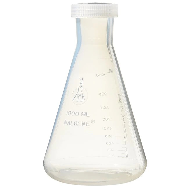 Nalgene™ PMP Erlenmeyer Flasks with Closure, 1000 mL, Closure: 53 mm, Pack of 2