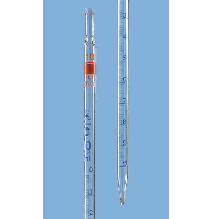 BRAND™ Graduated Pipettes, BLAUBRAND®, Class AS, type 1, AR-GLAS®, 2 ml, Subdivision 0.02 ml