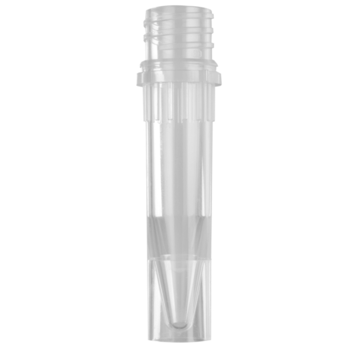 Axygen® 0.5 mL Self Standing Screw Cap Tubes Only, Polypropylene, Clear, Nonsterile, 500 Tubes/Pack, 8 Packs/Case