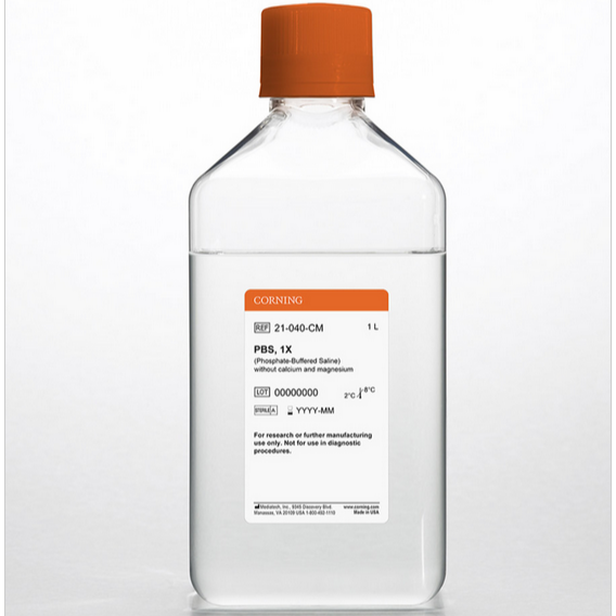 Corning® 1L Phosphate-Buffered Saline, 1X without Calcium and Magnesium, PH 7.4 ± 0.1