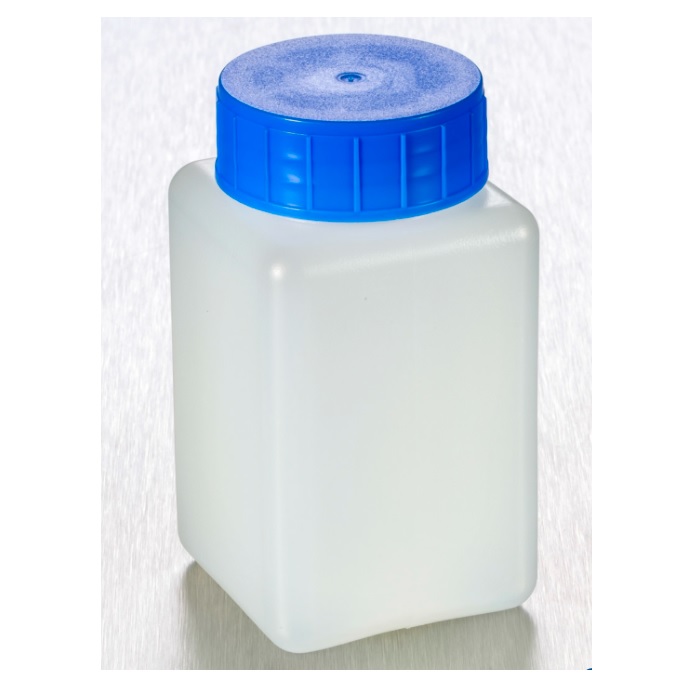 Corning® Gosselin™ Square HDPE Bottle, 150 mL, 37 mm Blue Cap, Assembled