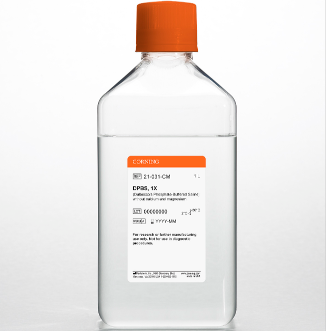 Corning® 1L Dulbecco’s Phosphate-Buffered Saline, 1X Without Calcium and Magnesium, Shelf Life: 36 Months