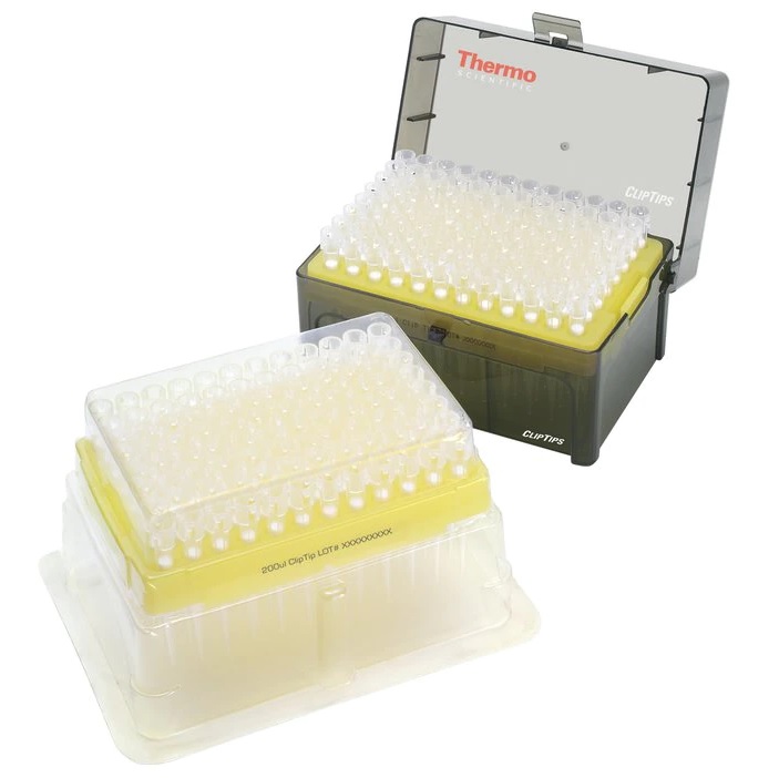 ClipTip™ Filtered Pipette Tips, 200, Filtered, Sterile, 200 μL, Yellow