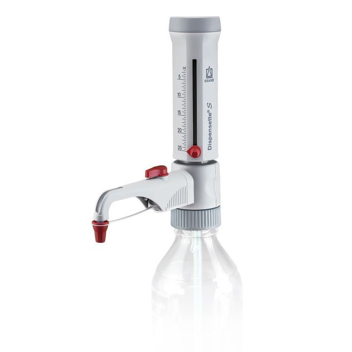 Bottle-top Dispensers Dispensette® S, Analog-adjustable, DE-M, 2.5 ml - 25 ml, With Recirculation Valve