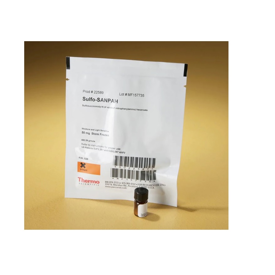 Thermo Scientific™ Sulfo-SANPAH (sulfosuccinimidyl 6-(4'-azido-2'-nitrophenylamino)hexanoate), 50 mg