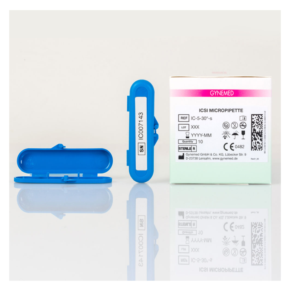 Gynemed® ICSI micropipettes, Inner diameter 7 µm, Angle 30°, Bevelled