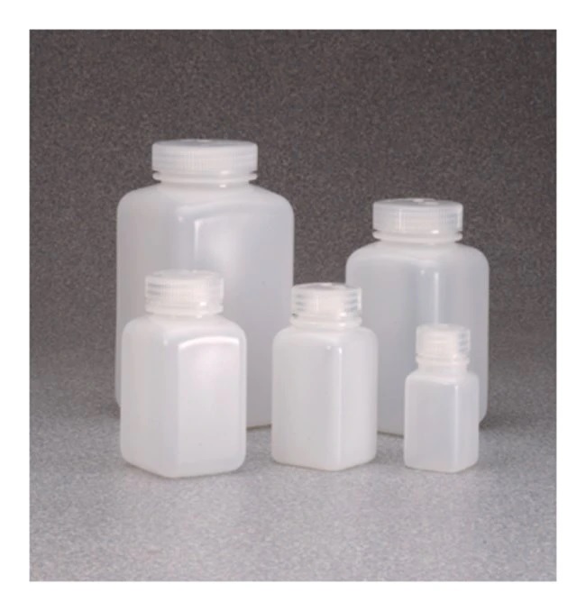 Thermo Scientific™ Nalgene™ Square Wide-Mouth HDPE Bottles with Closure, Case of 72, 250 mL, 43 mm