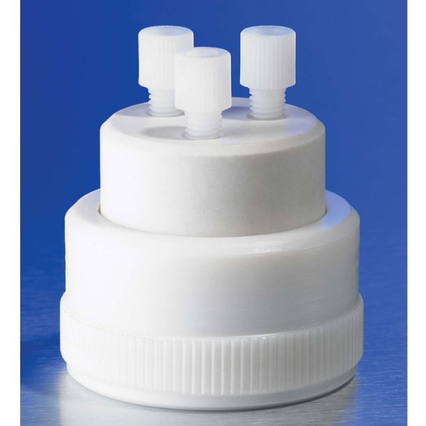 PYREX® Three-Hole Mobile Phase Delivery Screw Cap, GL45