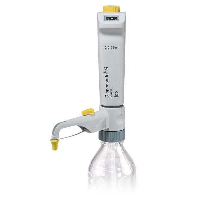 Bottle-top Dispensers Dispensette® S Organic, Digital, DE-M, 2.5 ml - 25 ml, With Recirculation Valve