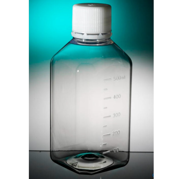 Corning® Gosselin™ Water Sampling Octagonal PET Bottle, 500 mL, Graduated, 31 mm Tamper-evident Cap, Sterile