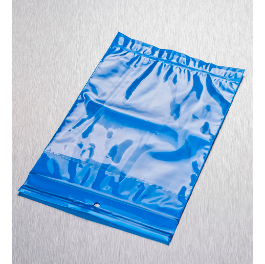 Corning® Gosselin™ Resealable Plastic Bag, Double Pocket, Height 170 mm, Width 125 mm, Blue PE