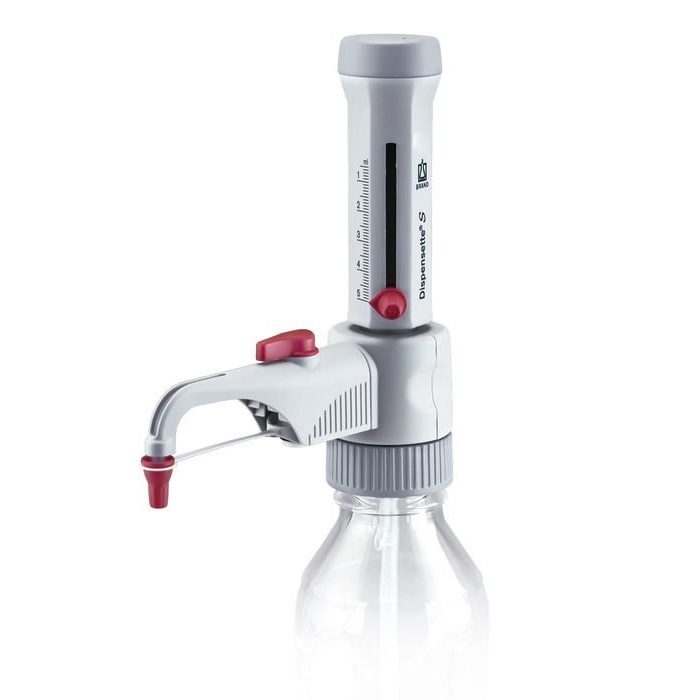 Bottle-top Dispensers Dispensette® S, Analog-adjustable, DE-M, 0.5 ml - 5 ml, With Recirculation Valve