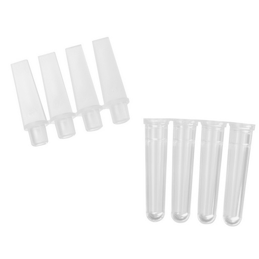 Axygen® Polypropylene PCR Tube Strips and Caps, 4 Tubes/Strip, 4 Caps/Strip, Clear, Nonsterile, 0.1 mL
