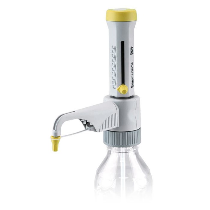 Bottle-top Dispensers Dispensette® S Organic, Analog-adjustable, DE-M, 1 ml - 10 ml, Without Recirculation Valve