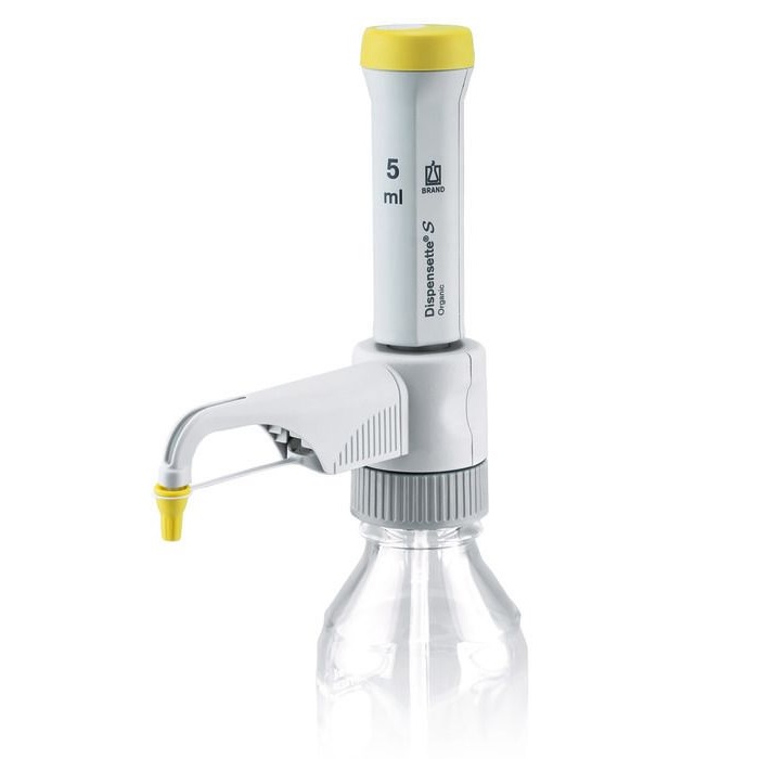 Bottle-top Dispensers Dispensette® S Organic, Fixed-volume, DE-M, 5 ml, Without Recirculation Valve