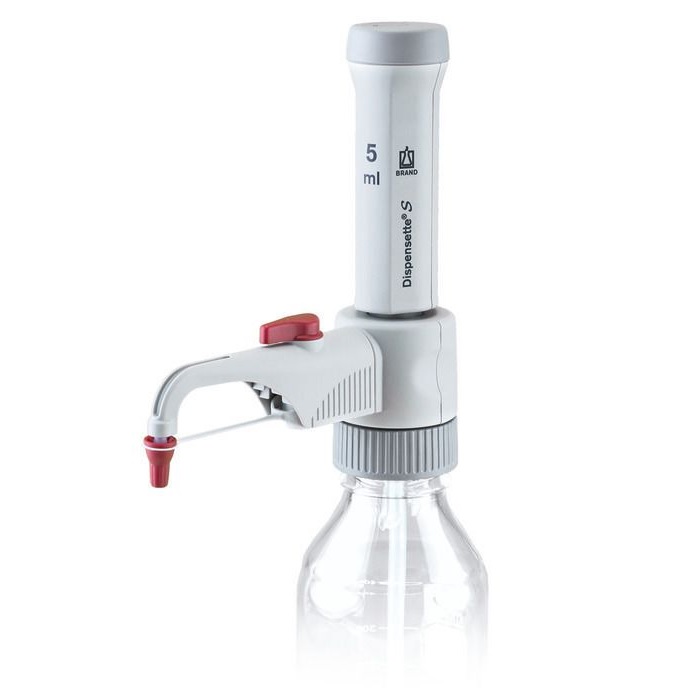 Bottle-top Dispensers Dispensette® S, Vixed-volume, DE-M, 5 ml, With Recirculation Valve
