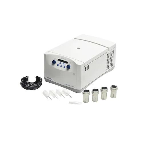 Eppendorf refrigerated centrifuge 5702 R, rotary knobs, with Rotor A-4-38, Adapters For 13/16 mm