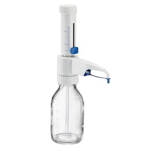 Eppendorf Varispenser® 2x, 1-channel, bottle top dispenser with recirculation valve with adapters GL 25, GL 28/S 28, GL 32, GL 38, S 40 and telescopic intake tube , 0.2 – 2 mL