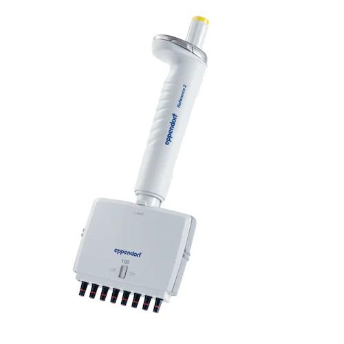 Eppendorf Reference® 2, 8-channel, variable, 10 – 100 µL, yellow