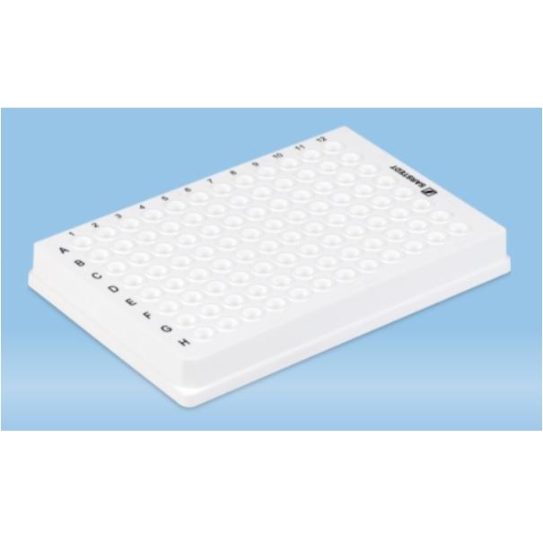 Sarstedt™ PCR Plate Full Skirt, 96 Well, White, Low-Profile, 100 µl, PCR Performance Tested, PP