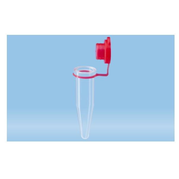 Sarstedt™ Reaction Tube, 1.5 ml, PP, Cap Attached, 500 piece(s)/bag, Red
