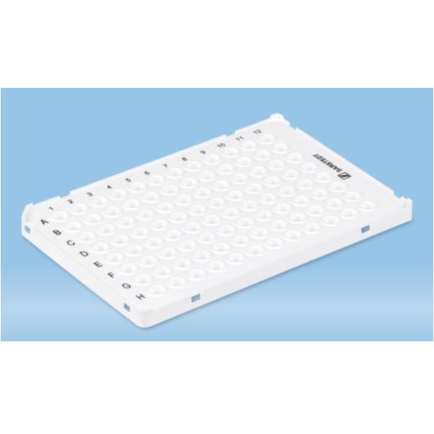 Sarstedt™ PCR Plate Half Skirt, 96 Well, White, Low-Profile, 100 µl, PCR Performance Tested, PP