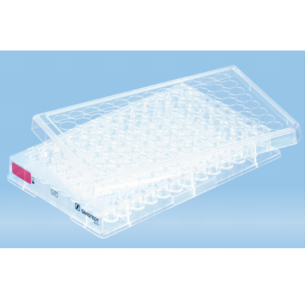 Sarstedt™ Cell Culture Plate, 96 Well, Standard, Conical Pase, Red