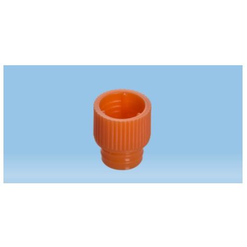 Sarstedt™ Push Cap, Orange, Suitable For Tubes Ø 11.5 and 12 mm