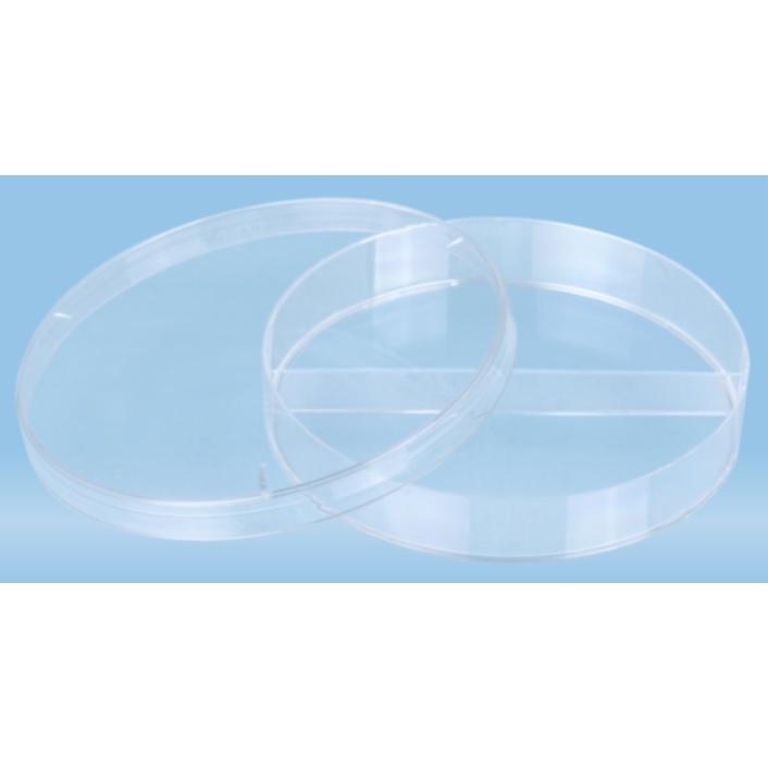 Sarstedt™ Petri Dish, 92 x 16 mm, Transparent, 2 Compartments, With Ventilation Cams