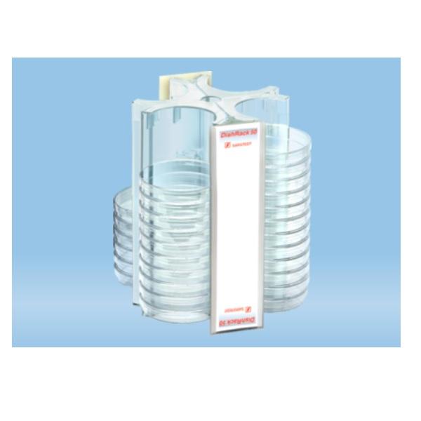 Sarstedt™ DishRack, Height: 240 mm, For 52 Petri Dishes With 92 mm-Ø, Transparent