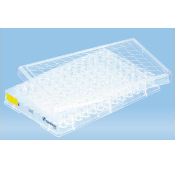 Sarstedt™ Cell Culture Plate, 96 Well, Cell+, Flat Base, Yellow