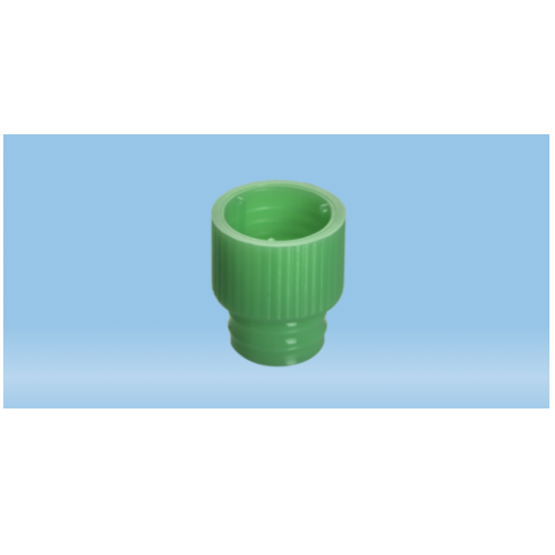 Sarstedt™ Push Cap, Green, Suitable For Tubes Ø 13 mm