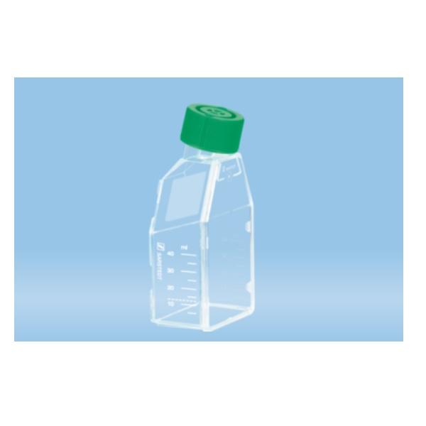 Sarstedt™ Cell Culture Bottle, T-25, Standard, Filter Cap, Green
