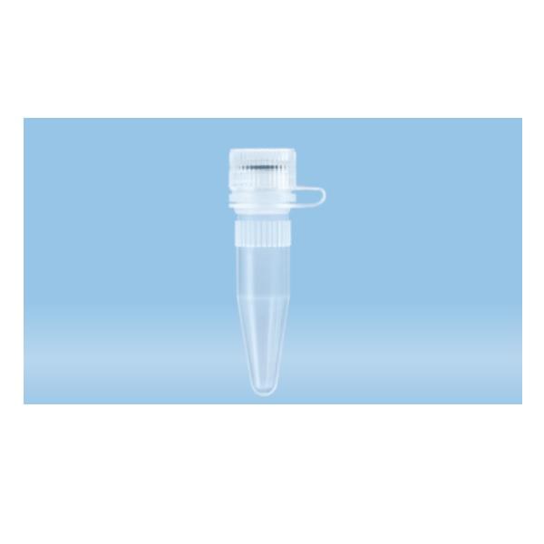 Sarstedt™ Screw Cap Micro Tubes, 1.5 ml, Conical Base,Sterile, Cap Attached Assembled