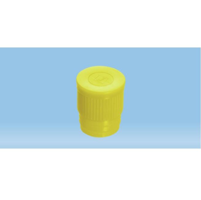 Sarstedt™ Push Cap, Yellow, Suitable For Tubes Ø 15.5, 16, 16.5, 16.8 and 17 mm, Standard cap