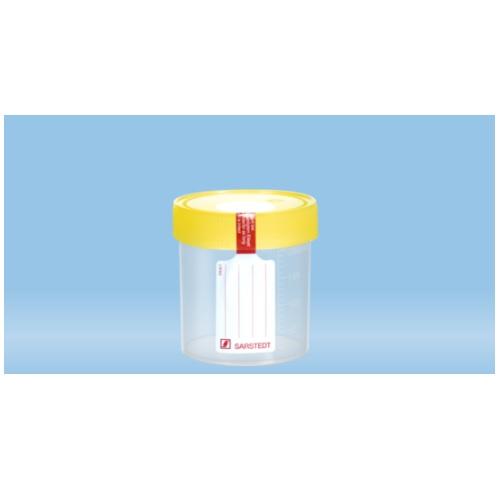 Sarstedt™ Multi-purpose Container, 250 ml, (ØxH): 70 x 78 mm, Graduated, PP, with Safety Label, Sterile, 240 piece(s)/bag