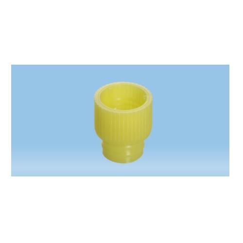 Sarstedt™ Push Cap, Yellow, Suitable For Tubes Ø 13 mm