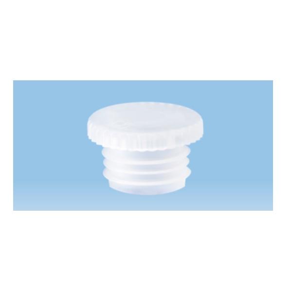 Sarstedt™ Push Cap, Natural, Suitable For Tubes Ø 15.7 mm, Flat Cap
